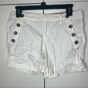 Level 99 Cuffed Linen Blend Shorts